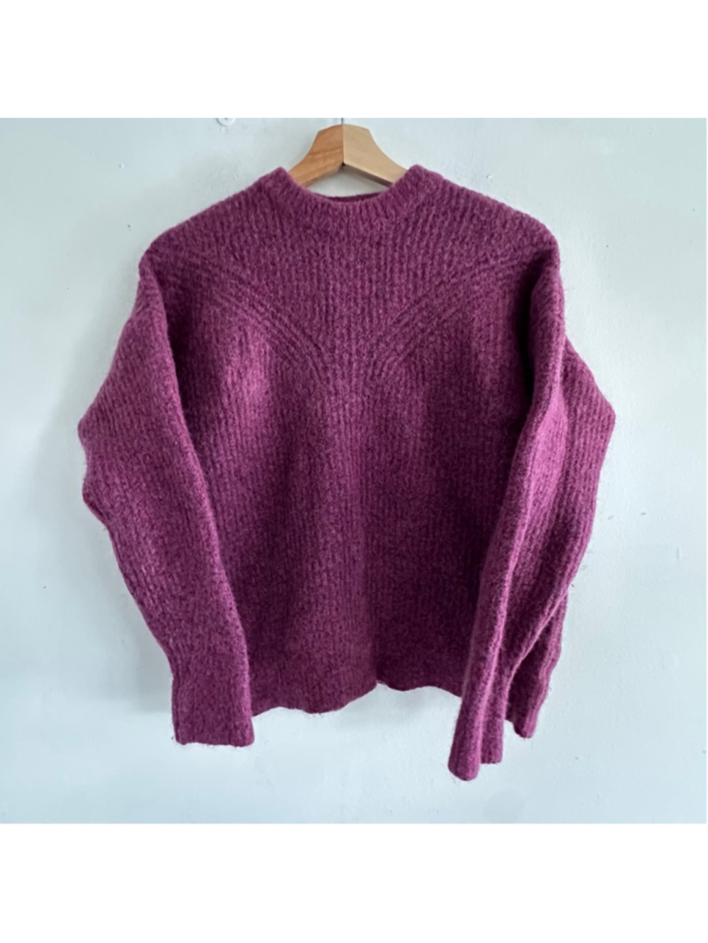 Madewell Purple Crew Neck chunky knit Sweater S